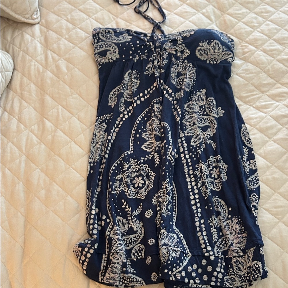 American Eagle Outfitters Navy Strapless Dress